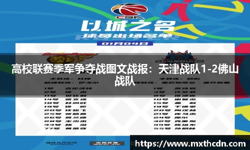 高校联赛季军争夺战图文战报：天津战队1-2佛山战队